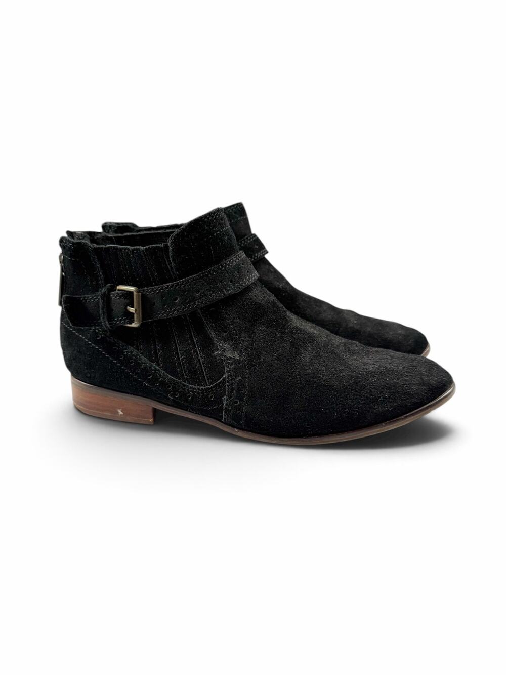 DV by Dolce Vita Suede Buckle Ankle Booties Black Size 8